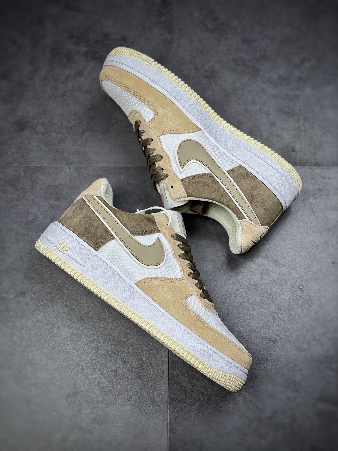 220  Nike Air Force 1 Low 07 白米黄绿拼接 3M反光 CW2288-701