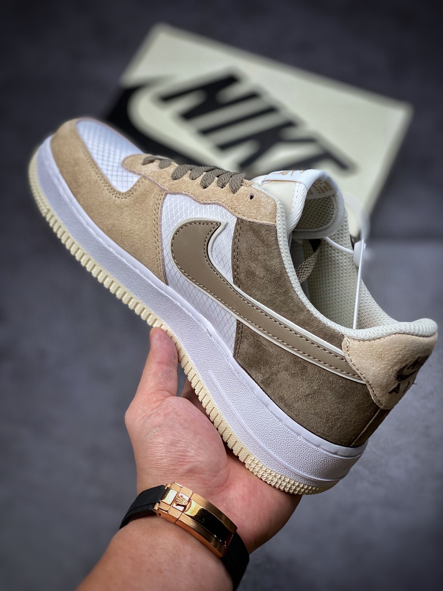 220  Nike Air Force 1 Low 07 白米黄绿拼接 3M反光 CW2288-701