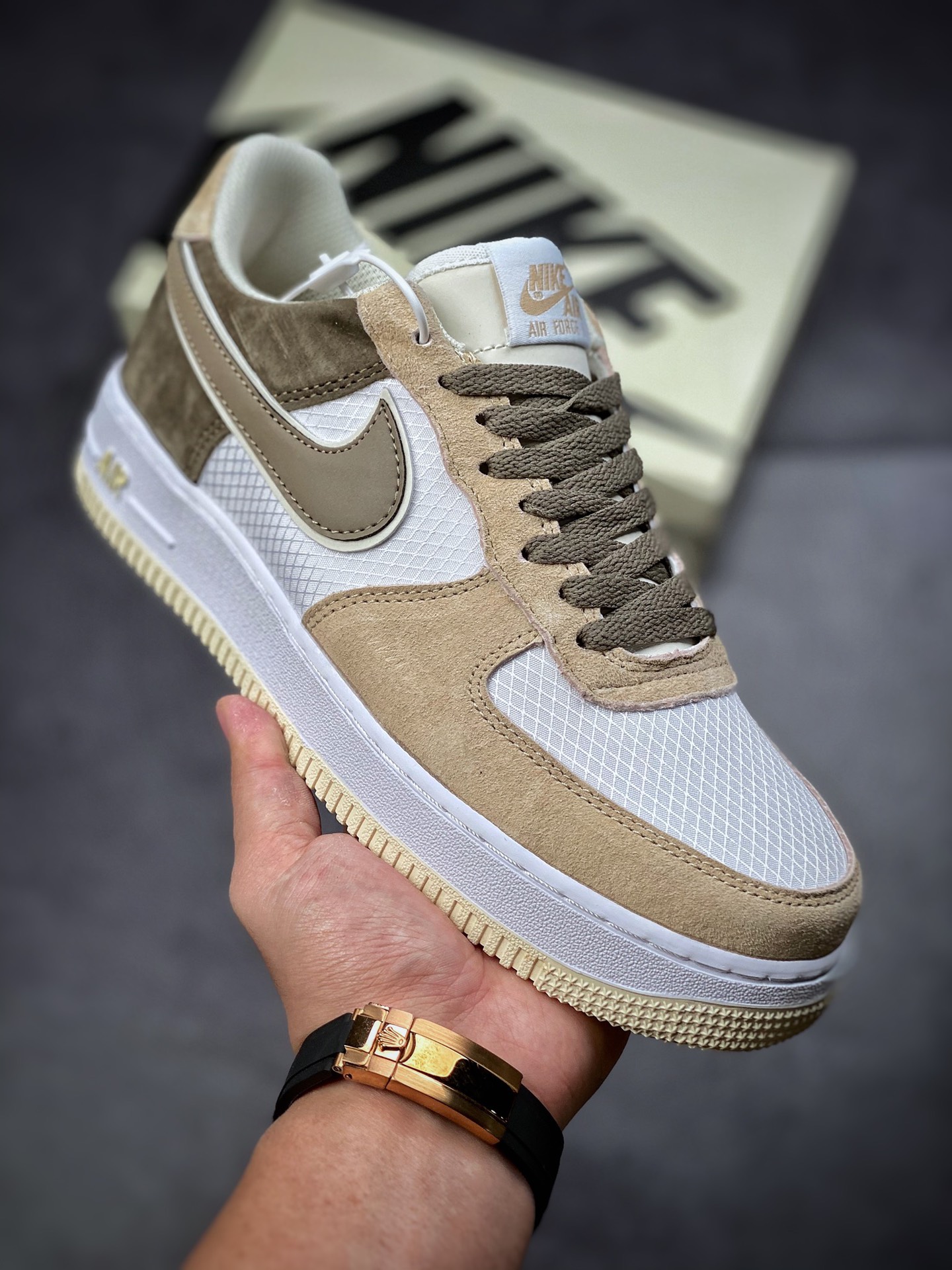 220  Nike Air Force 1 Low 07 白米黄绿拼接 3M反光 CW2288-701