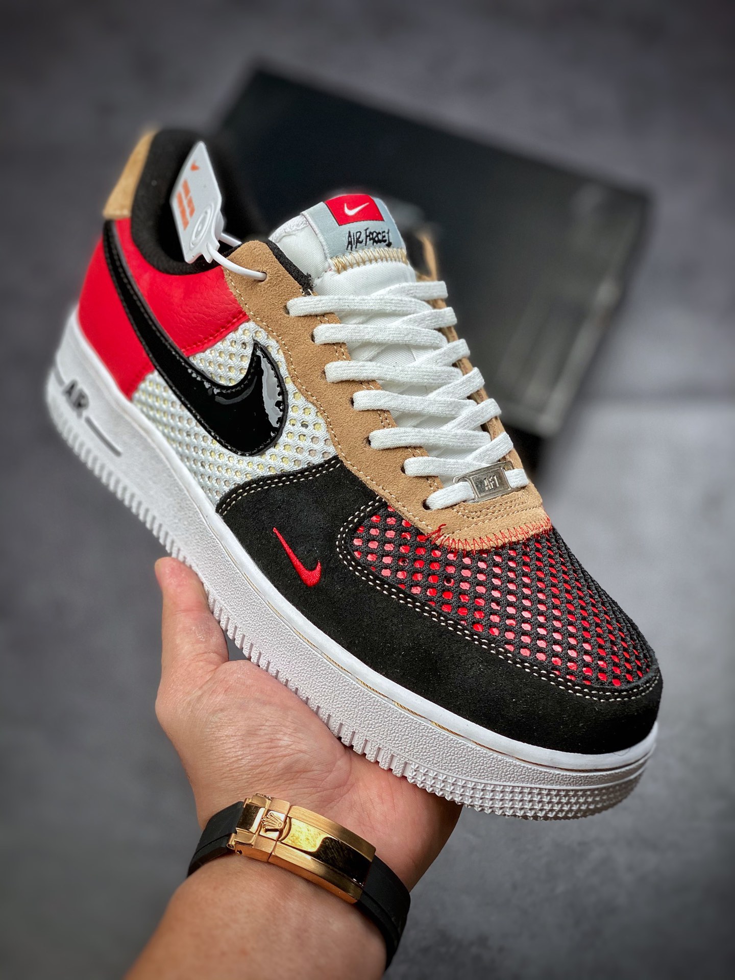 200  Nike Air Force 1 Low 07 黑白红 原楦头原纸板 DO6110-100