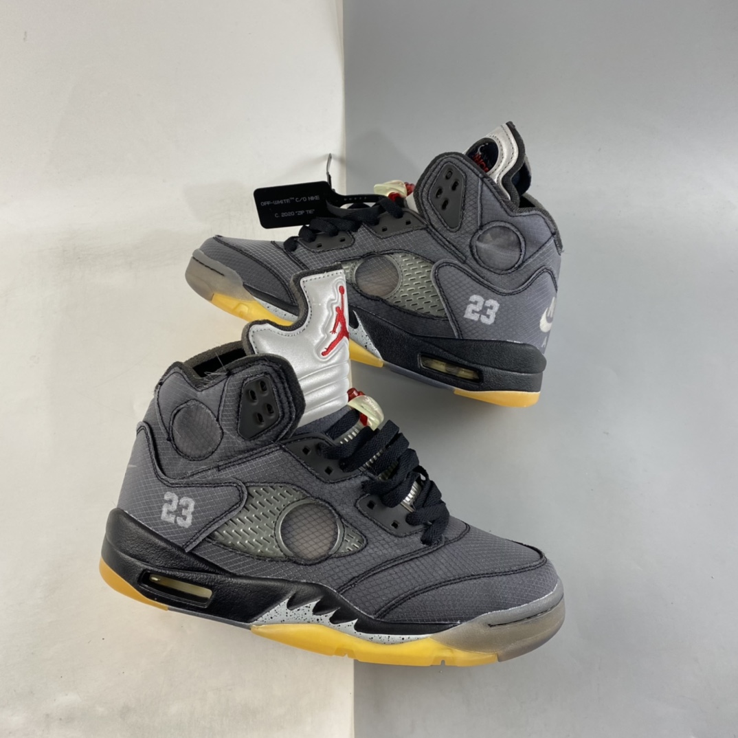 P420 OW x Air Jordan 5 黑蝉翼 CT8480-001