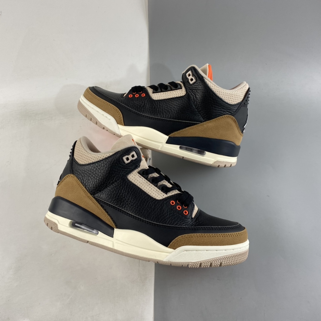 P350  Air Jordan 3 SE ”Denim” AJ3 乔3黑棕水泥 CT8532-008 头层荔枝纹