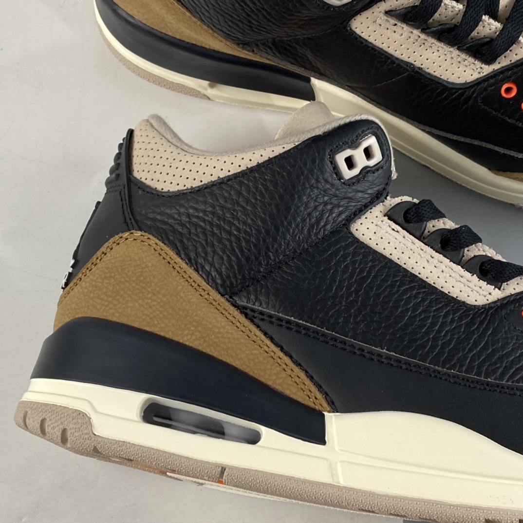 P350  Air Jordan 3 SE ”Denim” AJ3 乔3黑棕水泥 CT8532-008 头层荔枝纹
