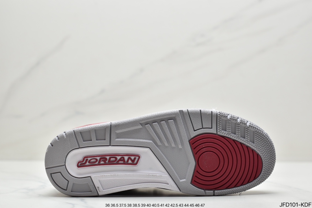 170 真标耐克Nike Air Jordan 3”UNC”迈克尔·乔丹AJ3代中帮复古休闲运动文化篮球鞋“白北卡蓝爆裂纹”CT8532