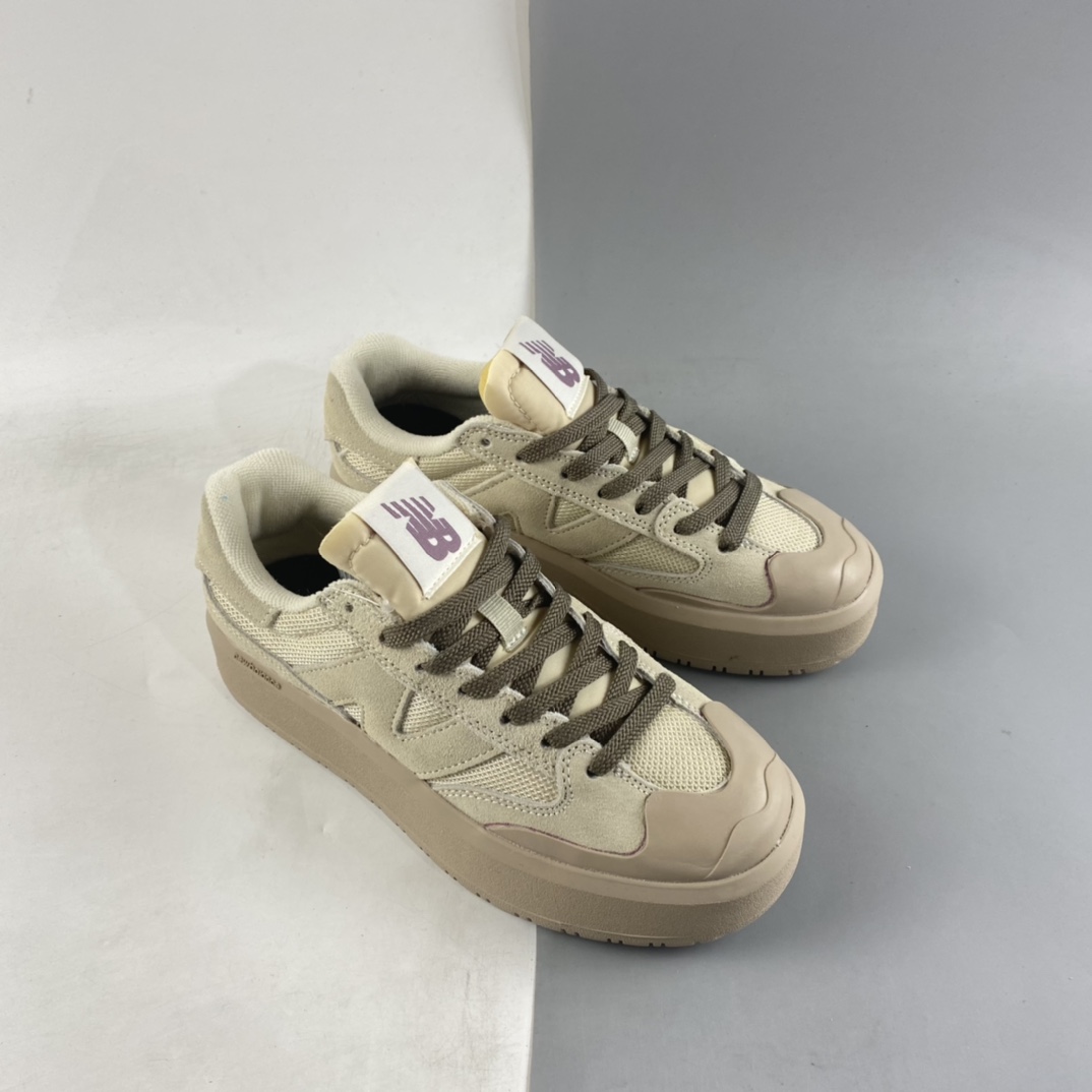 P220  New Balance 302 系列 IU李知恩同款米白蓝增高厚底休闲鞋 CT302WB
