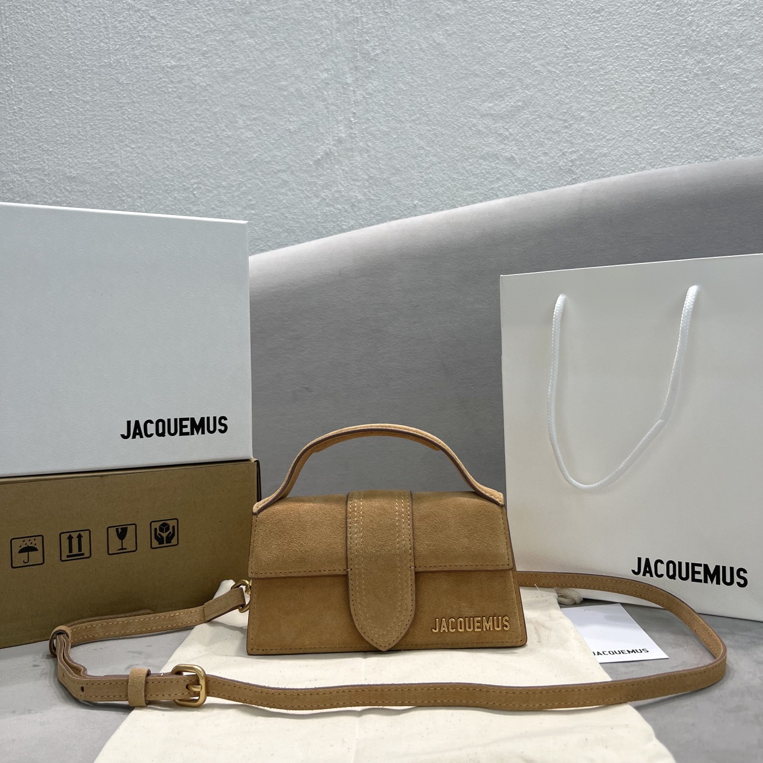 Jacquemus Crossbody & Shoulder Bags Caramel Gold Chamois Frosted Fall/Winter Collection Mini
