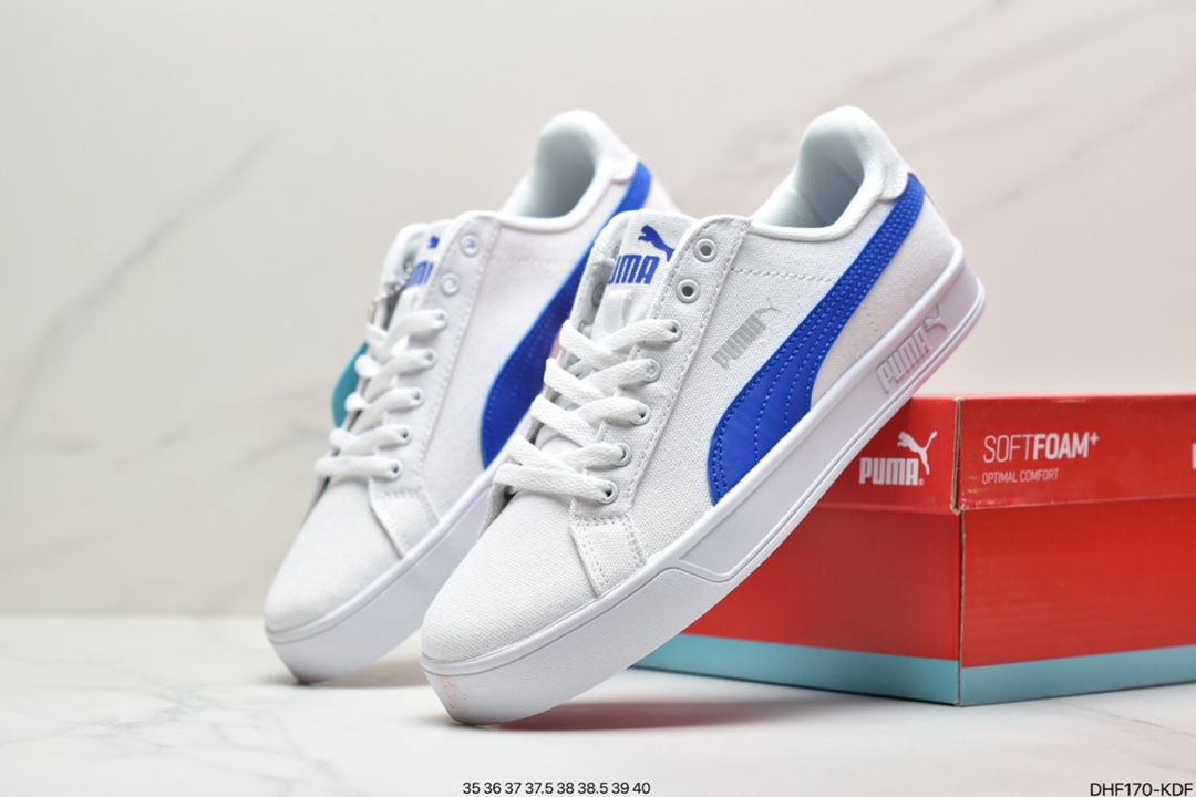 95 彪马PUMA SMASH v2 VULC CV 低帮帆布面百搭休闲板鞋