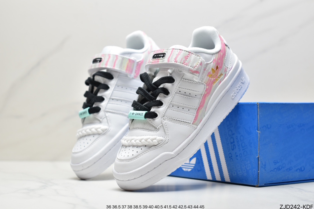 240 阿迪达斯Adidas三叶草 Originals Forum 84 Low 罗马系列魔术贴FY5119
