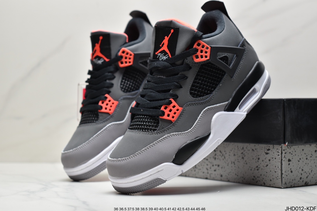 190 Air Jordan 4 Rerto“Infrared”  黑灰红纯原市场最高工艺复刻DH6927-061