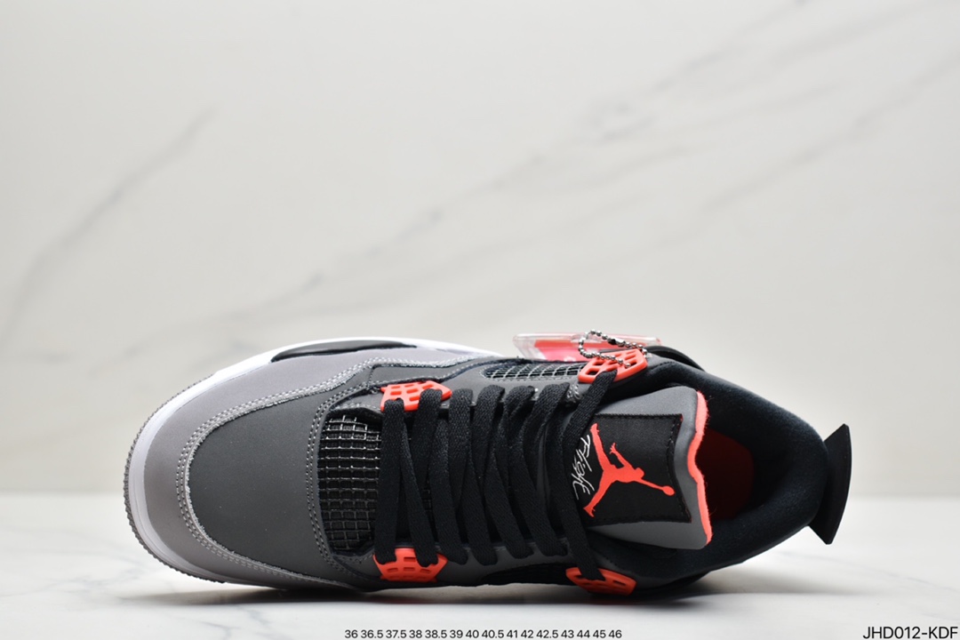 190 Air Jordan 4 Rerto“Infrared”  黑灰红纯原市场最高工艺复刻DH6927-061