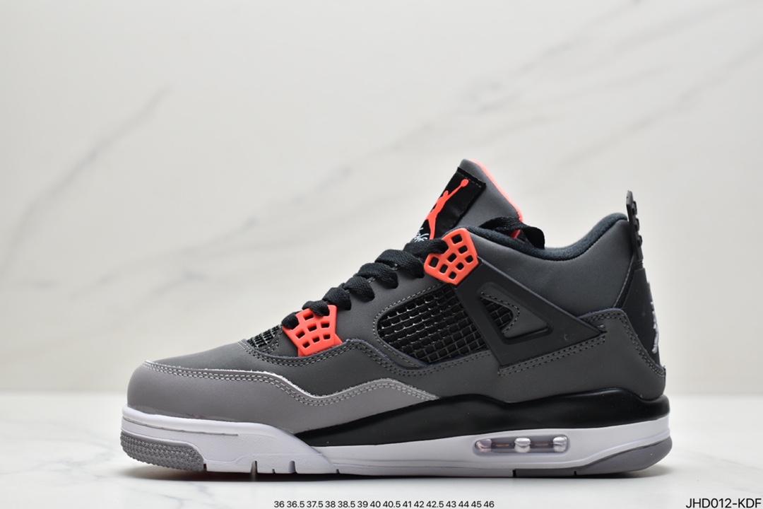 190 Air Jordan 4 Rerto“Infrared”  黑灰红纯原市场最高工艺复刻DH6927-061