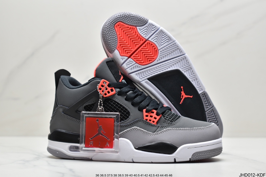 190 Air Jordan 4 Rerto“Infrared”  黑灰红纯原市场最高工艺复刻DH6927-061