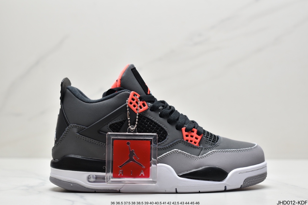 190 Air Jordan 4 Rerto“Infrared”  黑灰红纯原市场最高工艺复刻DH6927-061