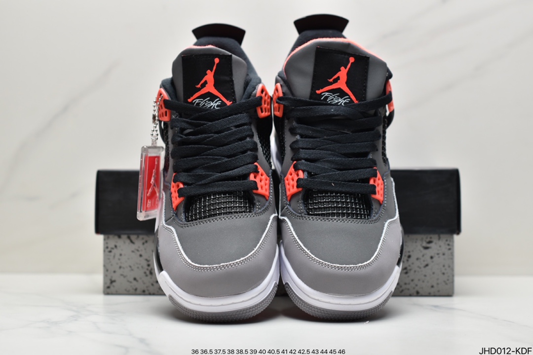 190 Air Jordan 4 Rerto“Infrared”  黑灰红纯原市场最高工艺复刻DH6927-061