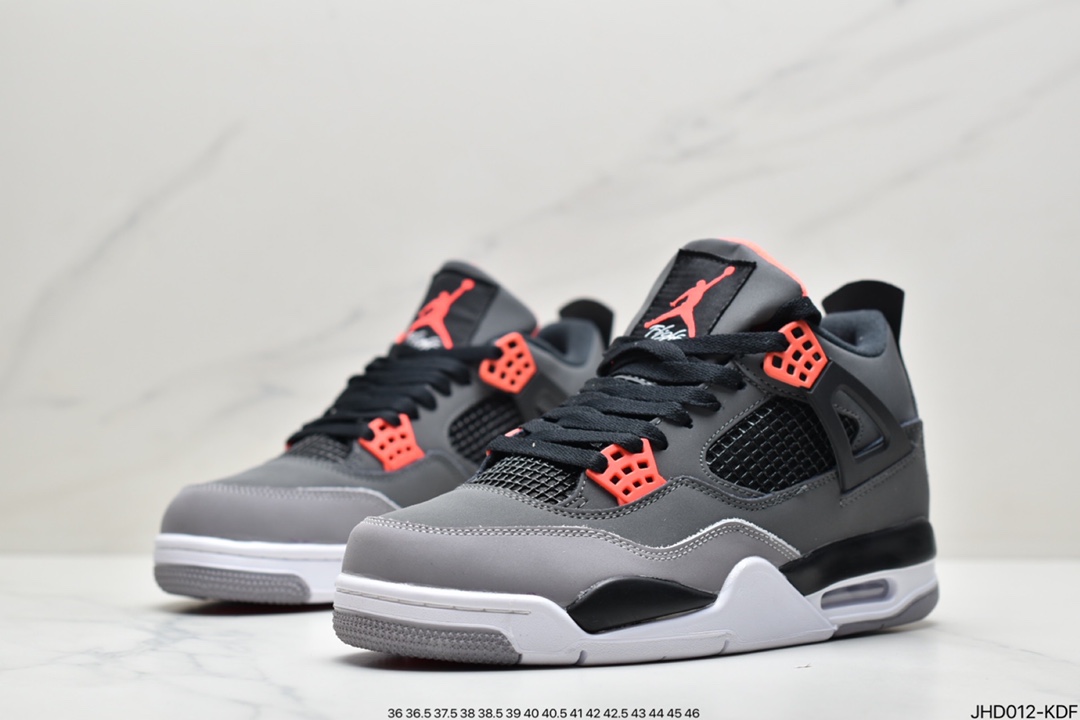 190 Air Jordan 4 Rerto“Infrared”  黑灰红纯原市场最高工艺复刻DH6927-061