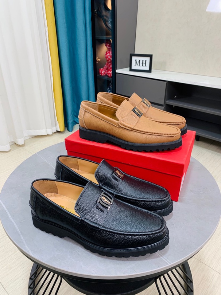 J0  牛里Ferragamo菲拉格慕原单代购，进口荔枝纹小牛皮➕水染牛里，原版橡胶大底，皮鞋鞋系列，随意出入各种场合、百搭舒适，38-44，45 46可定做