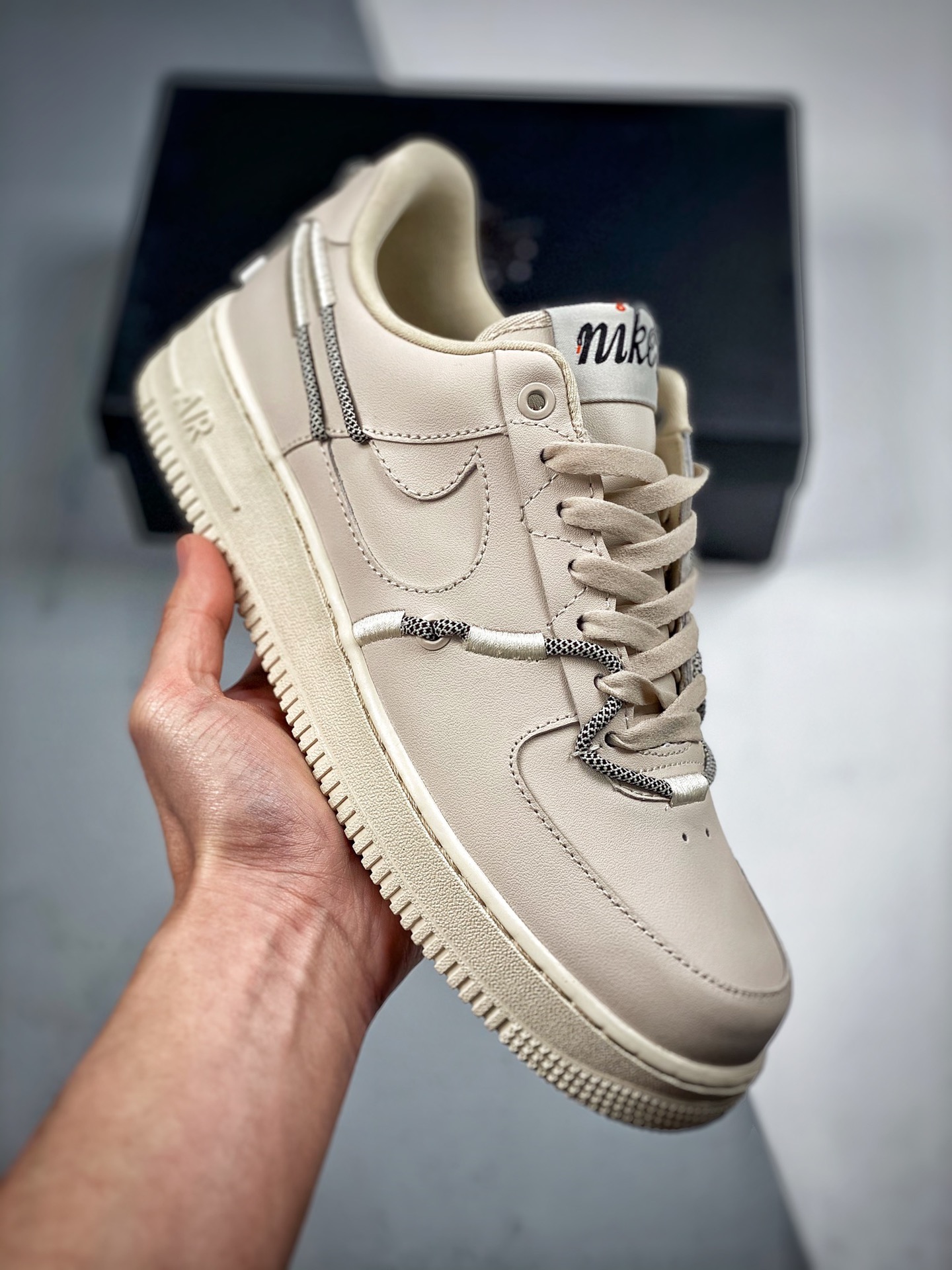 -3 NK Air Force 1, color avena, horma y plantilla originales, forma auténtica de Air Force, especializado en canales de…