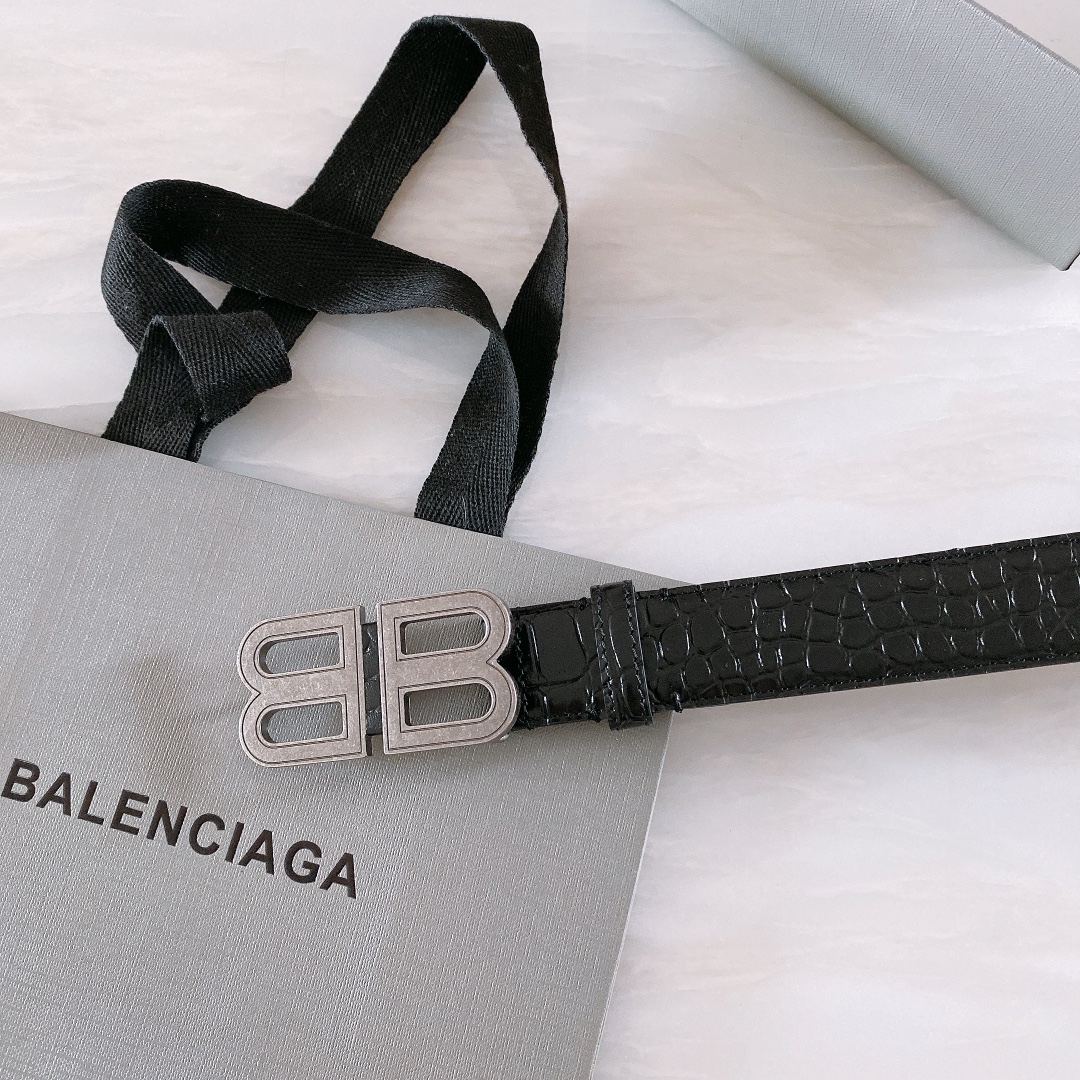 [Balenciaga Belts]Balenciaga BB belt The top of the belt is pure copper The su
