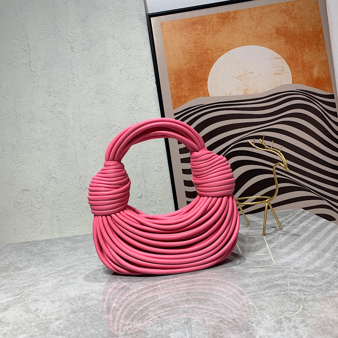 Knot Bag Water-Soft Microfiber Woven Curved Handbag
