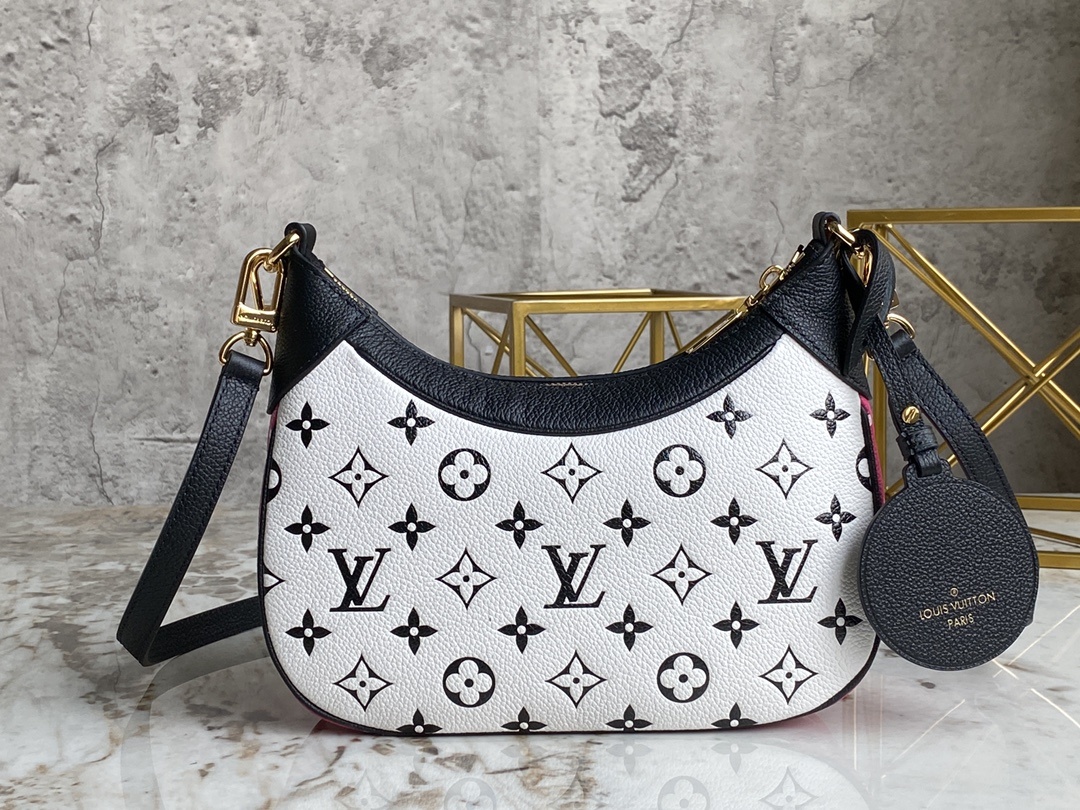 顶级原单M46091黑拼色全皮系列BAGATELLE手袋BagatelleBB手袋令Monogram图案