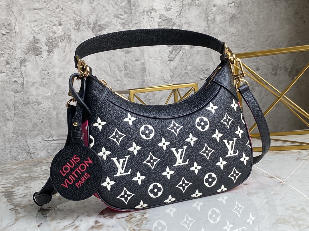 顶级原单M46091黑拼色全皮系列BAGATELLE手袋BagatelleBB手袋令Monogram图案