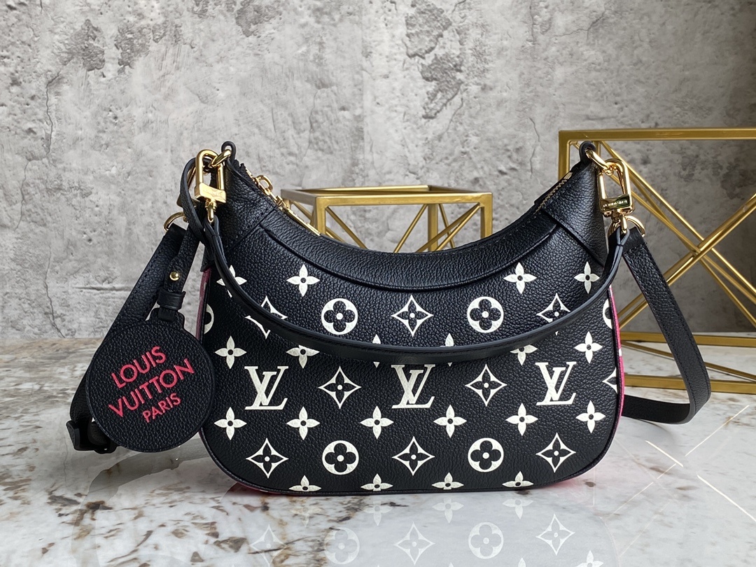 顶级原单M46091黑拼色全皮系列BAGATELLE手袋BagatelleBB手袋令Monogram图案