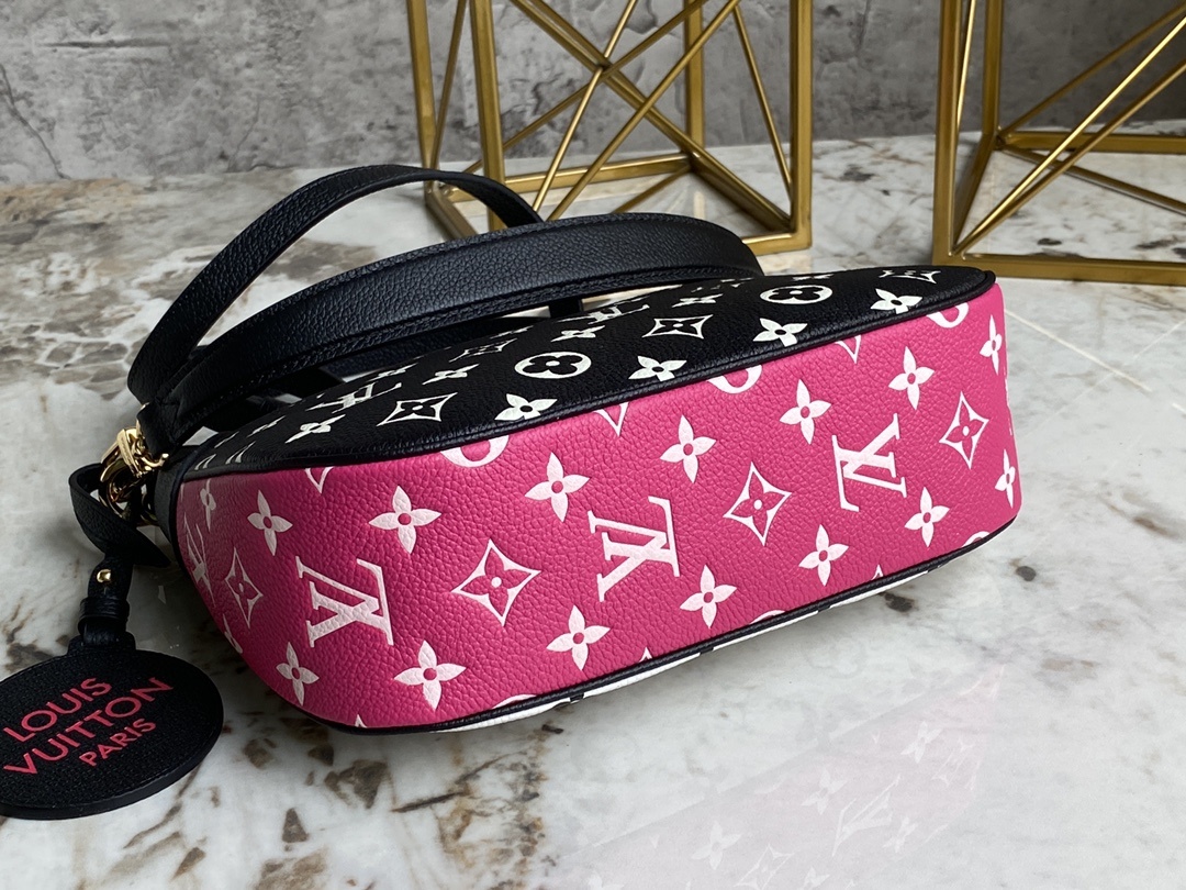 顶级原单M46091黑拼色全皮系列BAGATELLE手袋BagatelleBB手袋令Monogram图案