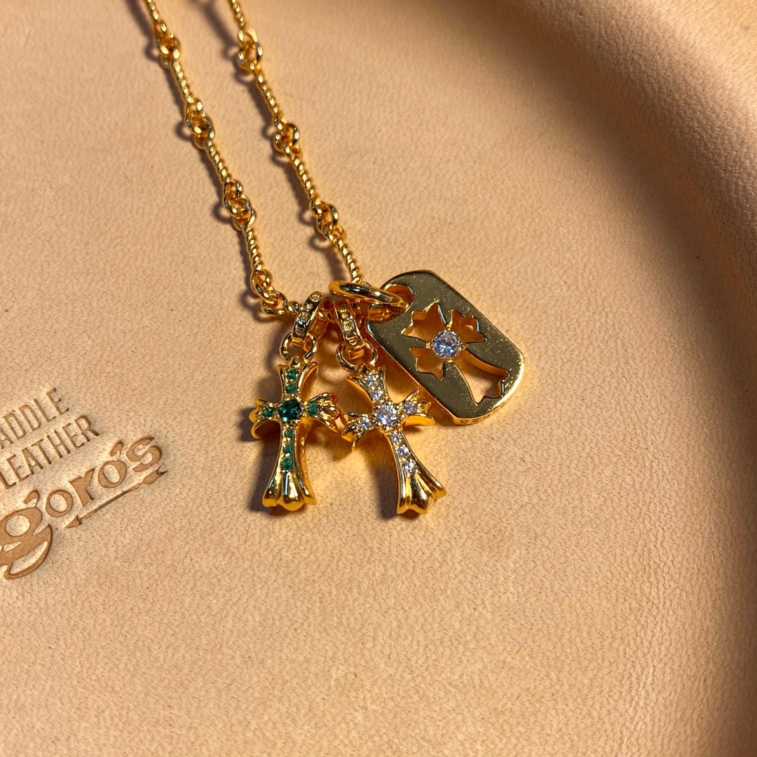 Custom Gold-Plated Diamond Setting, Necklace Pendant