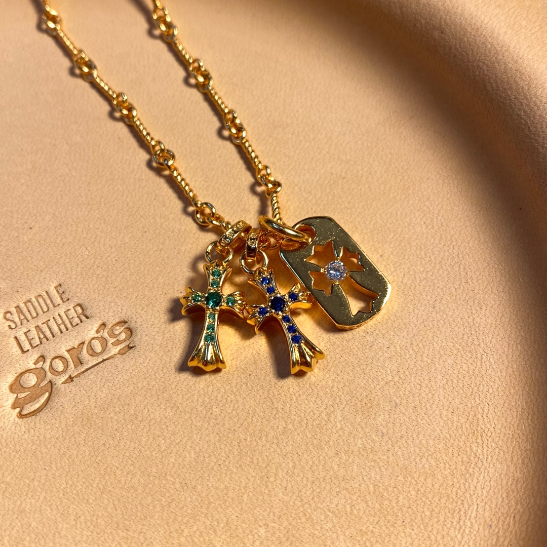 Custom Gold-Plated Diamond Setting, Necklace Pendant