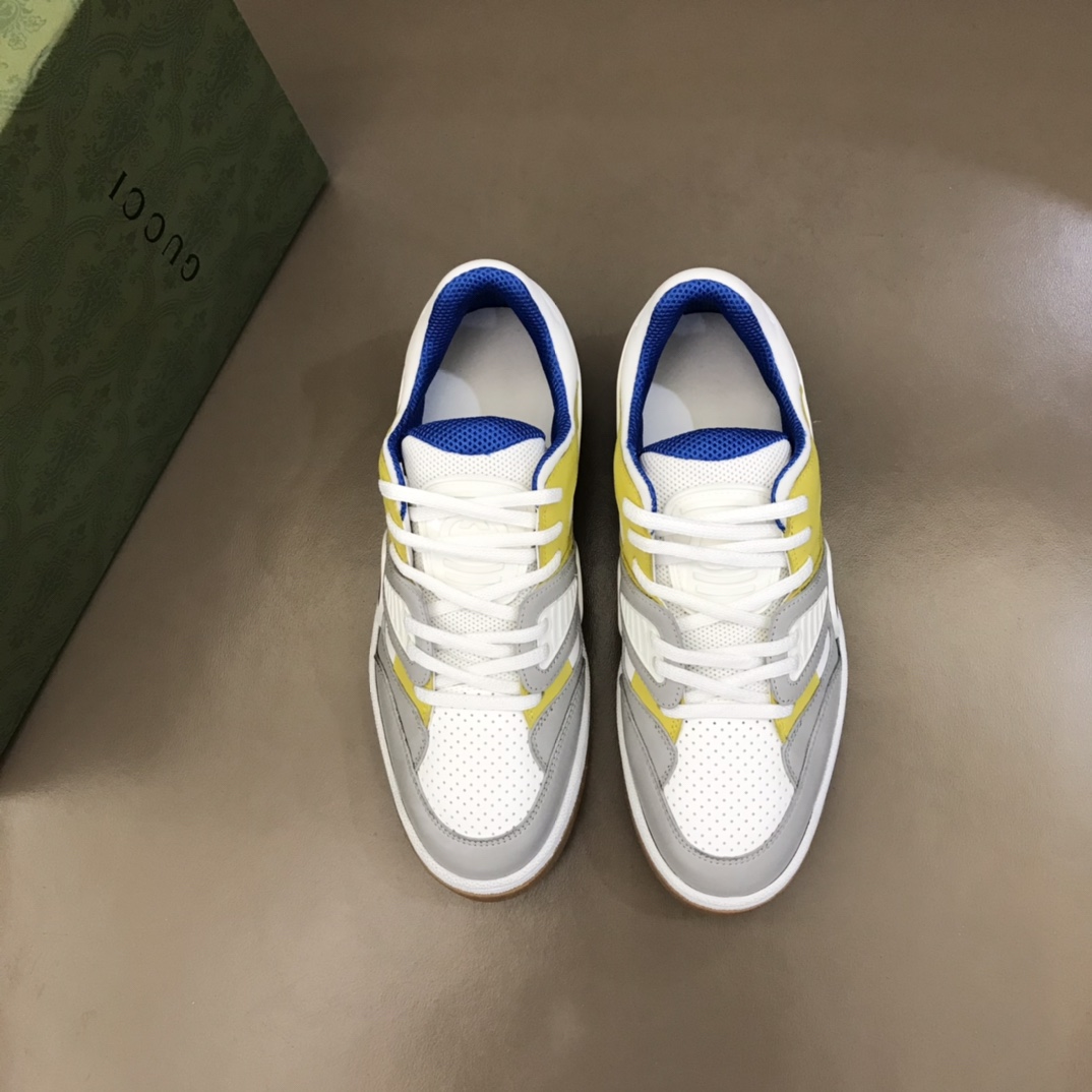 Gucci古驰 橡胶互扣式双GBasket 男士低帮运动鞋