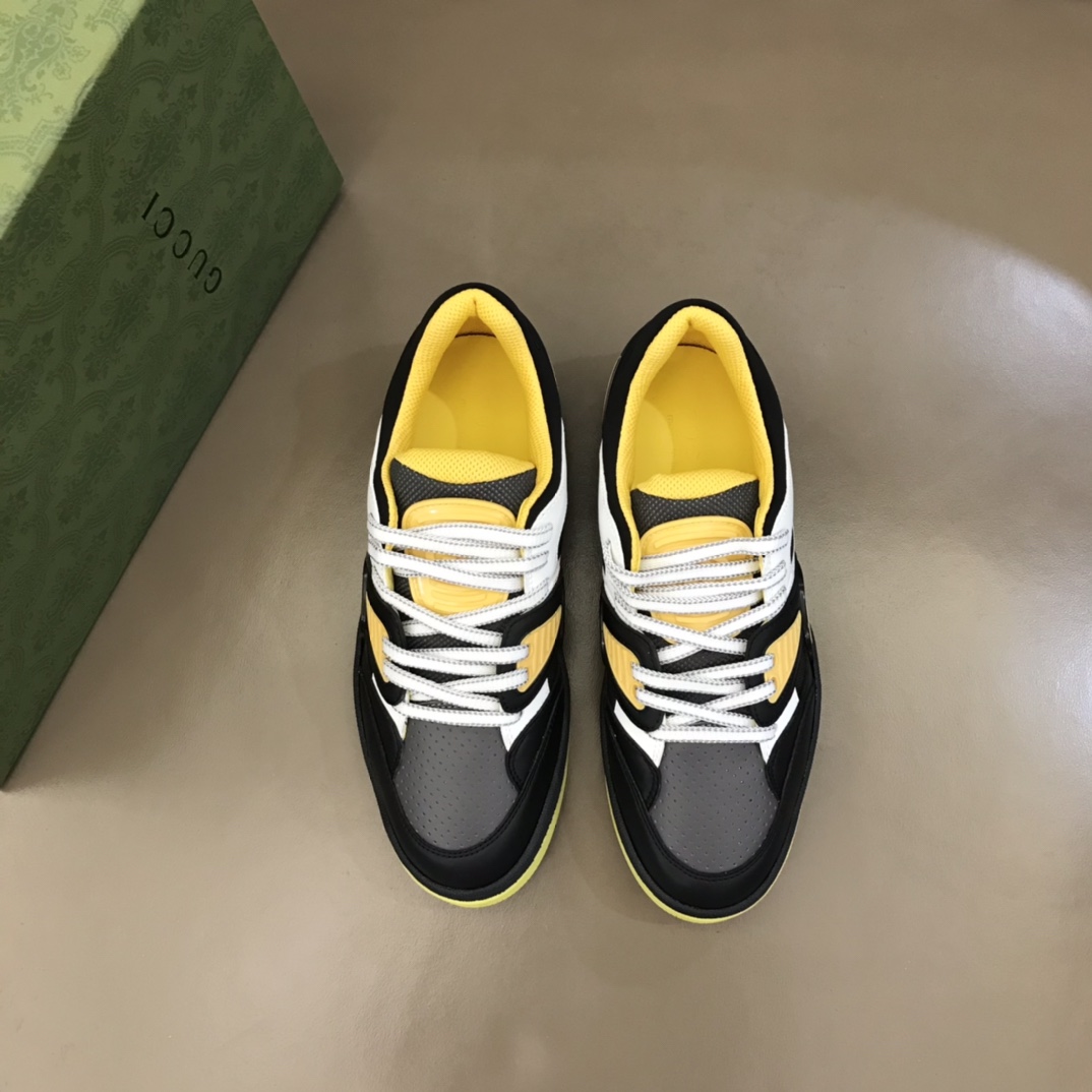 Gucci古驰 橡胶互扣式双GBasket 男士低帮运动鞋
