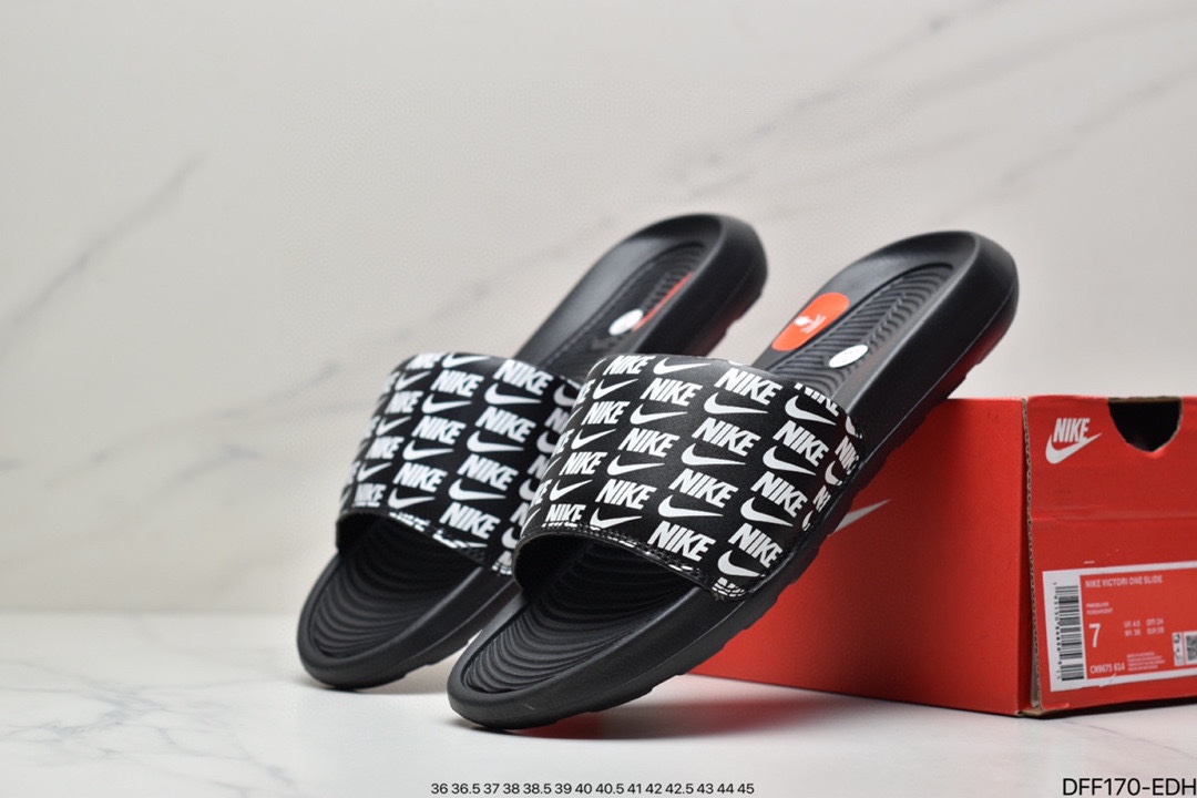 75 真标耐克Victori One Slide 沙滩运动休闲拖鞋 一字拖 CN9675-002