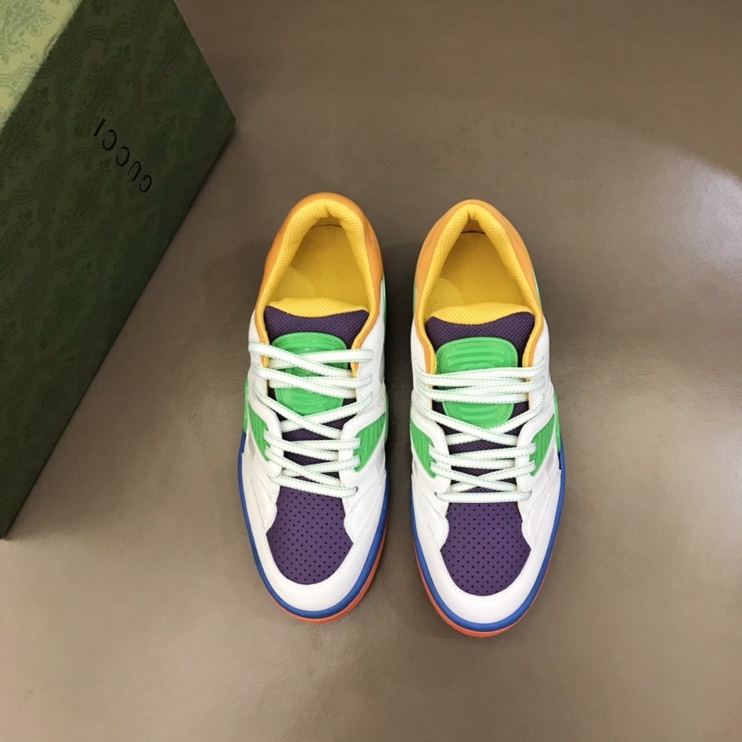 Gucci古驰   橡胶互扣式双GBasket 男士低帮运动鞋