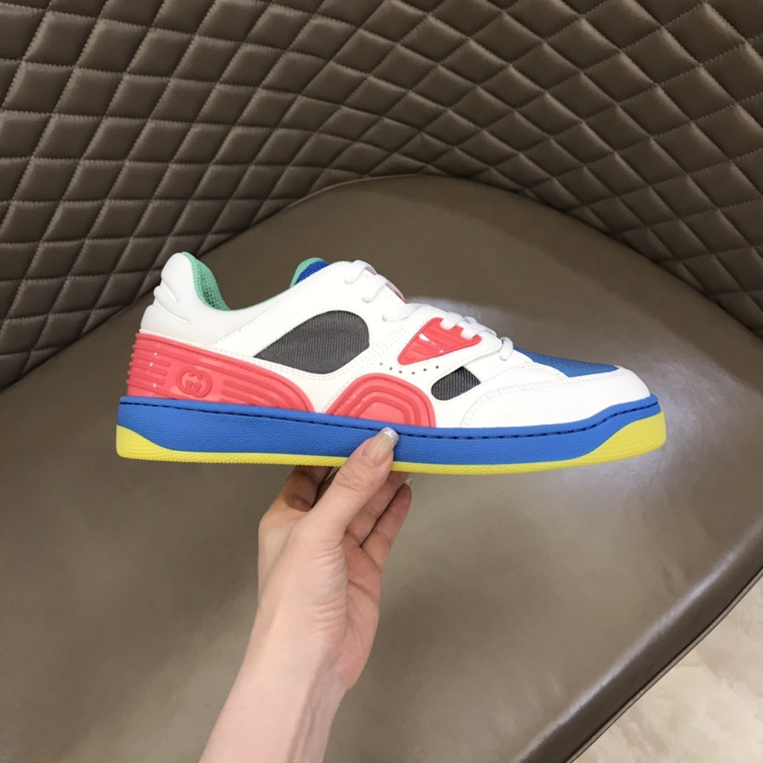 Gucci古驰   橡胶互扣式双GBasket 男士低帮运动鞋