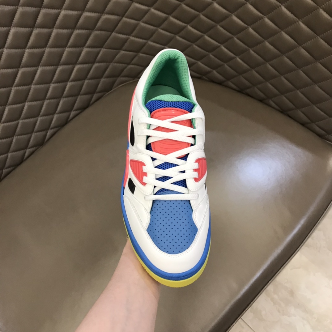 Gucci古驰   橡胶互扣式双GBasket 男士低帮运动鞋