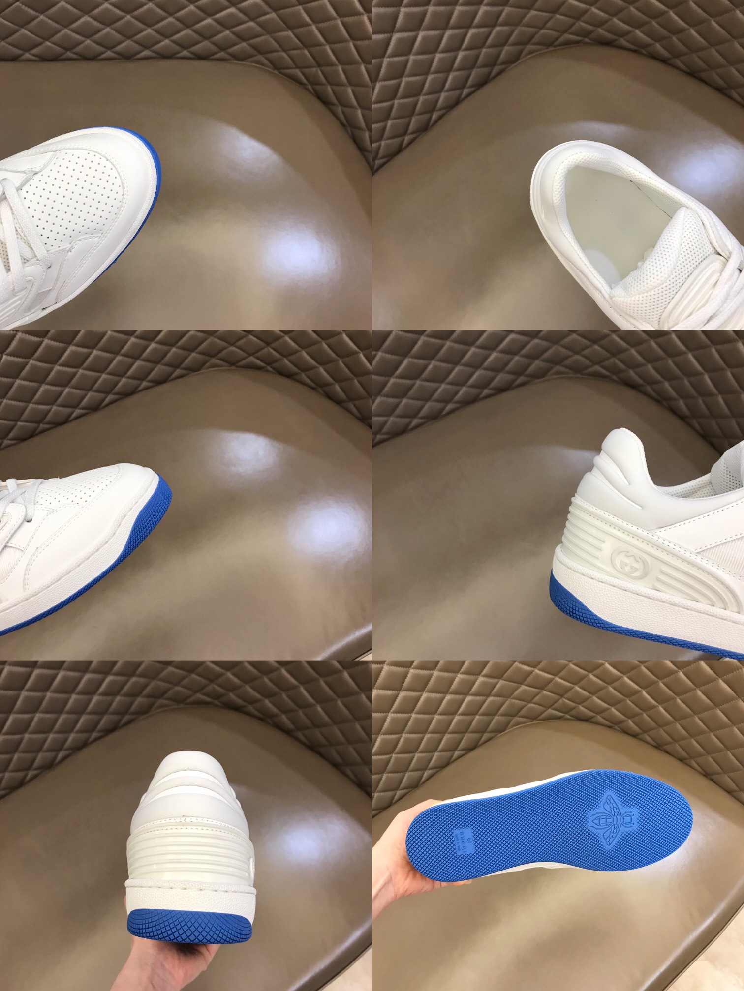 Gucci古驰   橡胶互扣式双GBasket 男士低帮运动鞋
