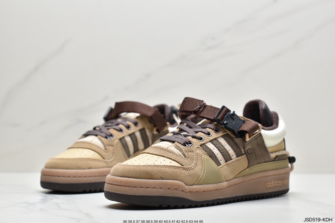 200 Adidas BAD BUNNY FORUM 低帮百搭潮流休闲运动板鞋GW0264