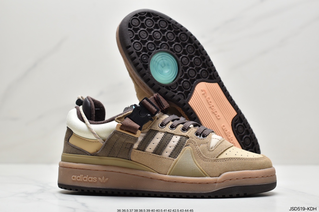 200 Adidas BAD BUNNY FORUM 低帮百搭潮流休闲运动板鞋GW0264