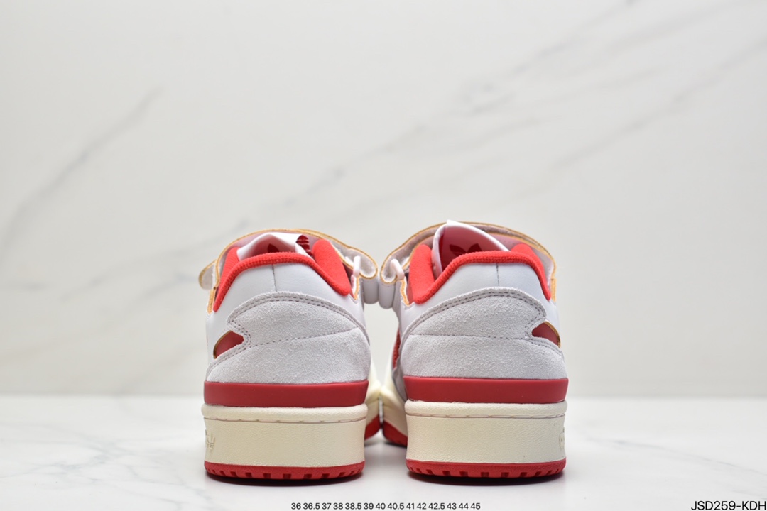 200 Atmos x Adidas三叶草 Originals Forum Low 罗马系列魔术贴低帮复古系带百搭休闲运动板鞋FY4577