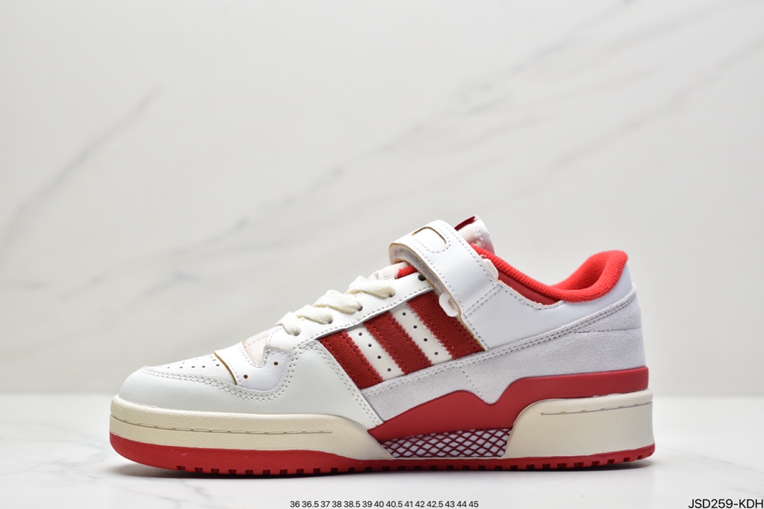 200 Atmos x Adidas三叶草 Originals Forum Low 罗马系列魔术贴低帮复古系带百搭休闲运动板鞋FY4577