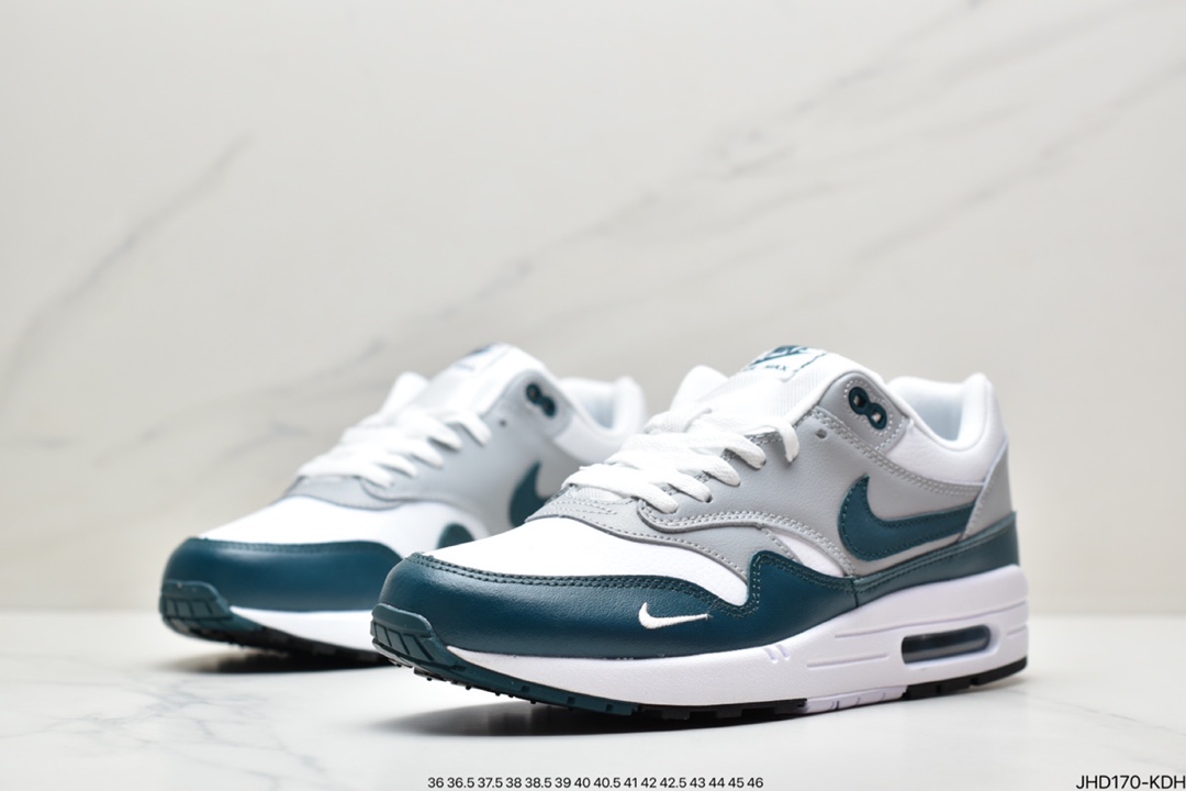 Nike Air Max 1 in White, Dark Green, Wolf Grey and Black DH4059-101