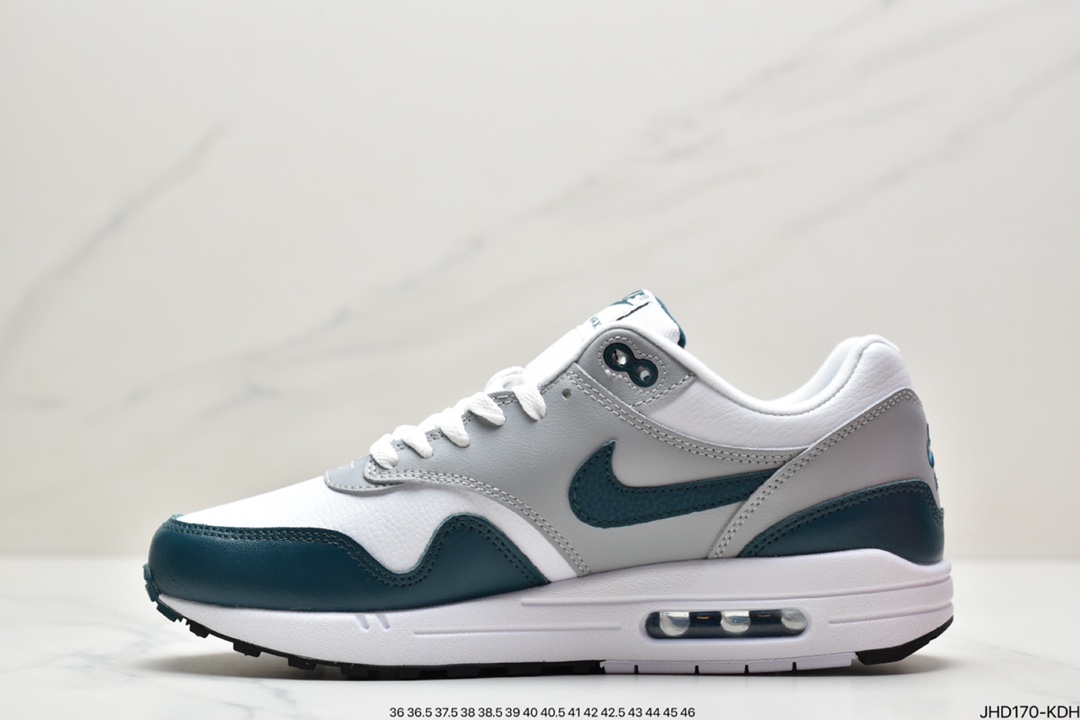 Nike Air Max 1 in White, Dark Green, Wolf Grey and Black DH4059-101