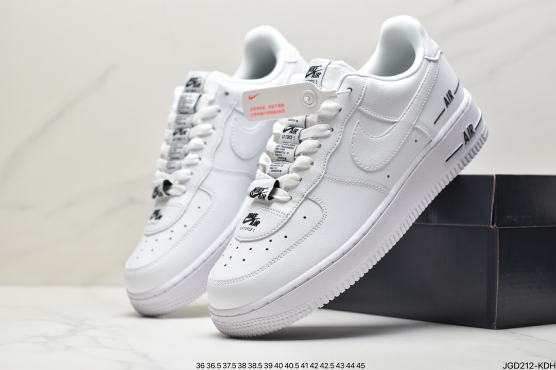 180 耐克NIKE耐克空军低帮板鞋白黑串标CJ1379-100