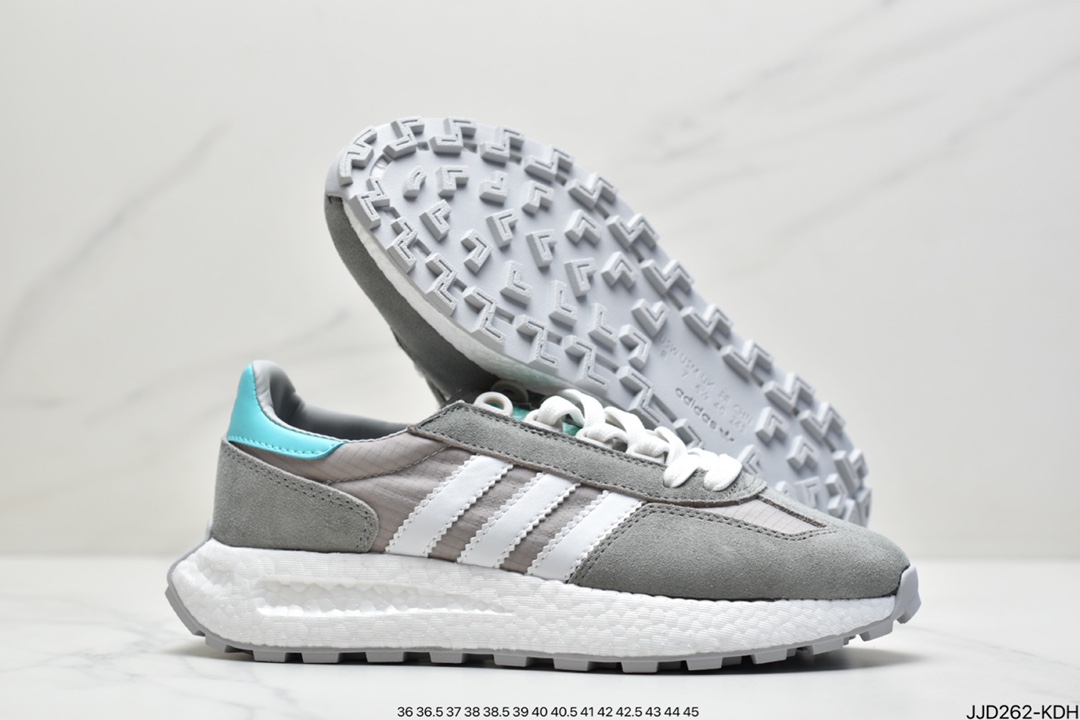 130 真爆阿迪达斯adidas Racing 1 Boost Prototype  速度轻盈复古系列百搭透气运动慢跑鞋 GW0556
