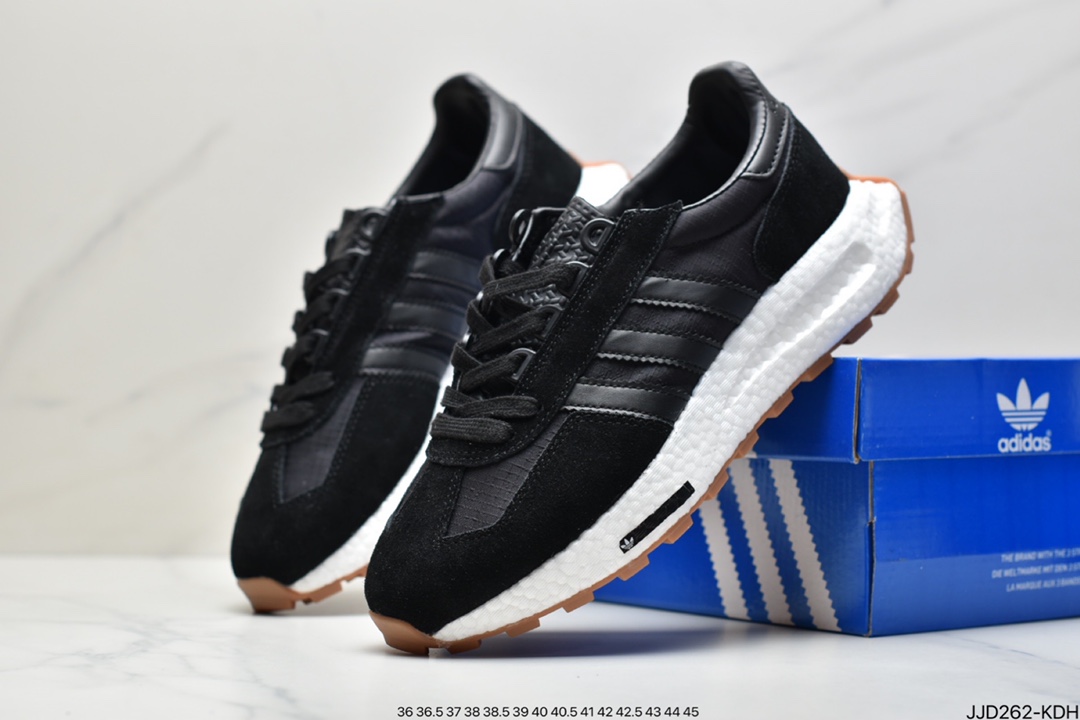 130 真爆阿迪达斯adidas Racing 1 Boost Prototype  速度轻盈复古系列百搭透气运动慢跑鞋 GW0556