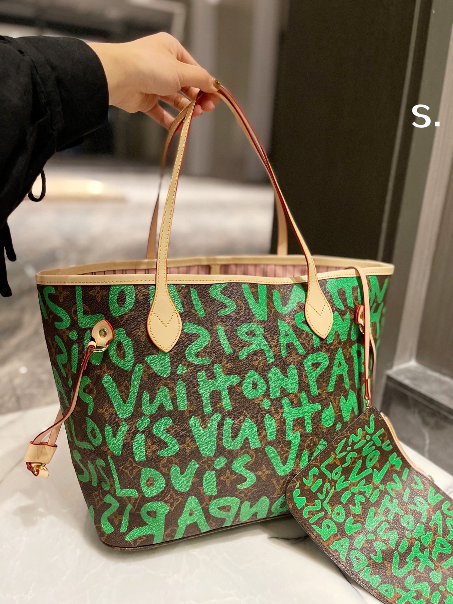 Louis Vuitton LV Neverfull Handbags Tote Bags Cowhide