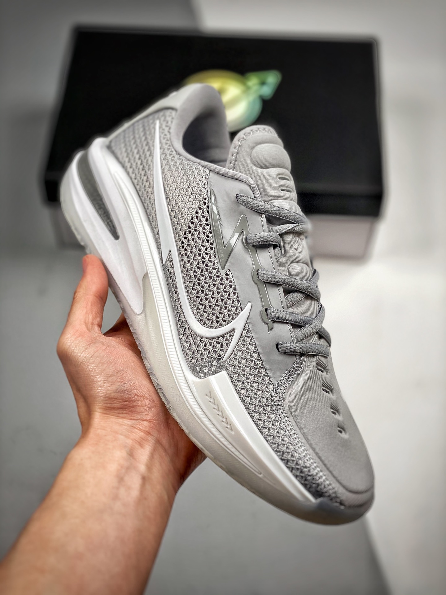 -5 Versión de estreno inicial, soporta combate ligero NIKE AIR ZOOM G.T.CUT EP blanco gris, exclusivo original puro, bo…