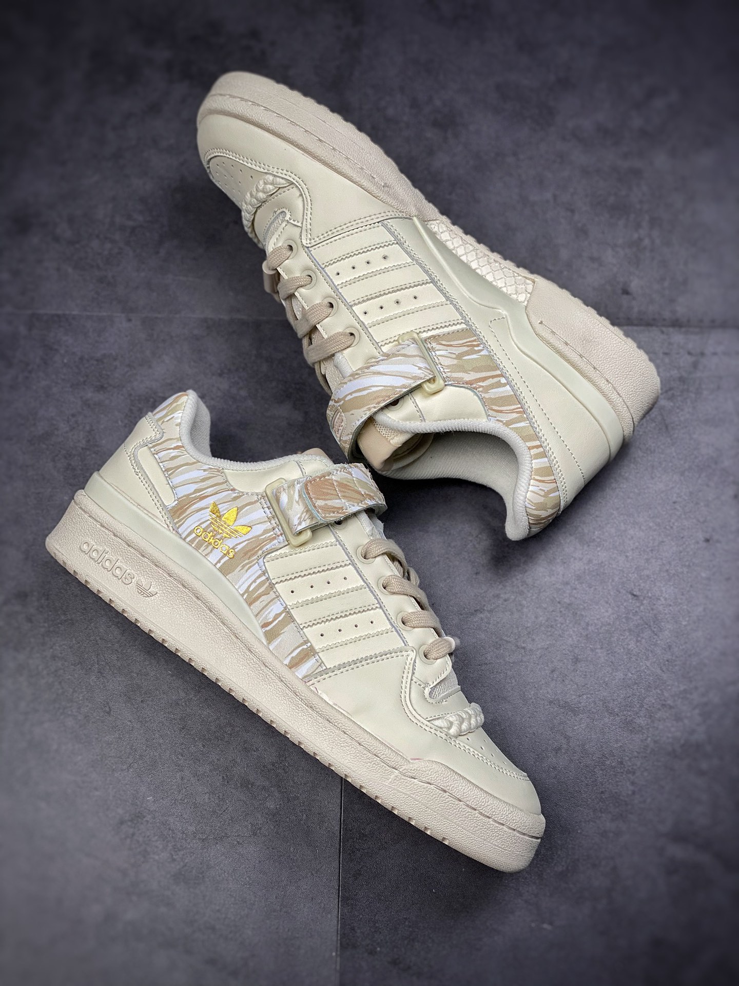 230  Adidas  Originals Forum Low 米黄迷彩 [原盒版] 纯原大厂出品GY6983