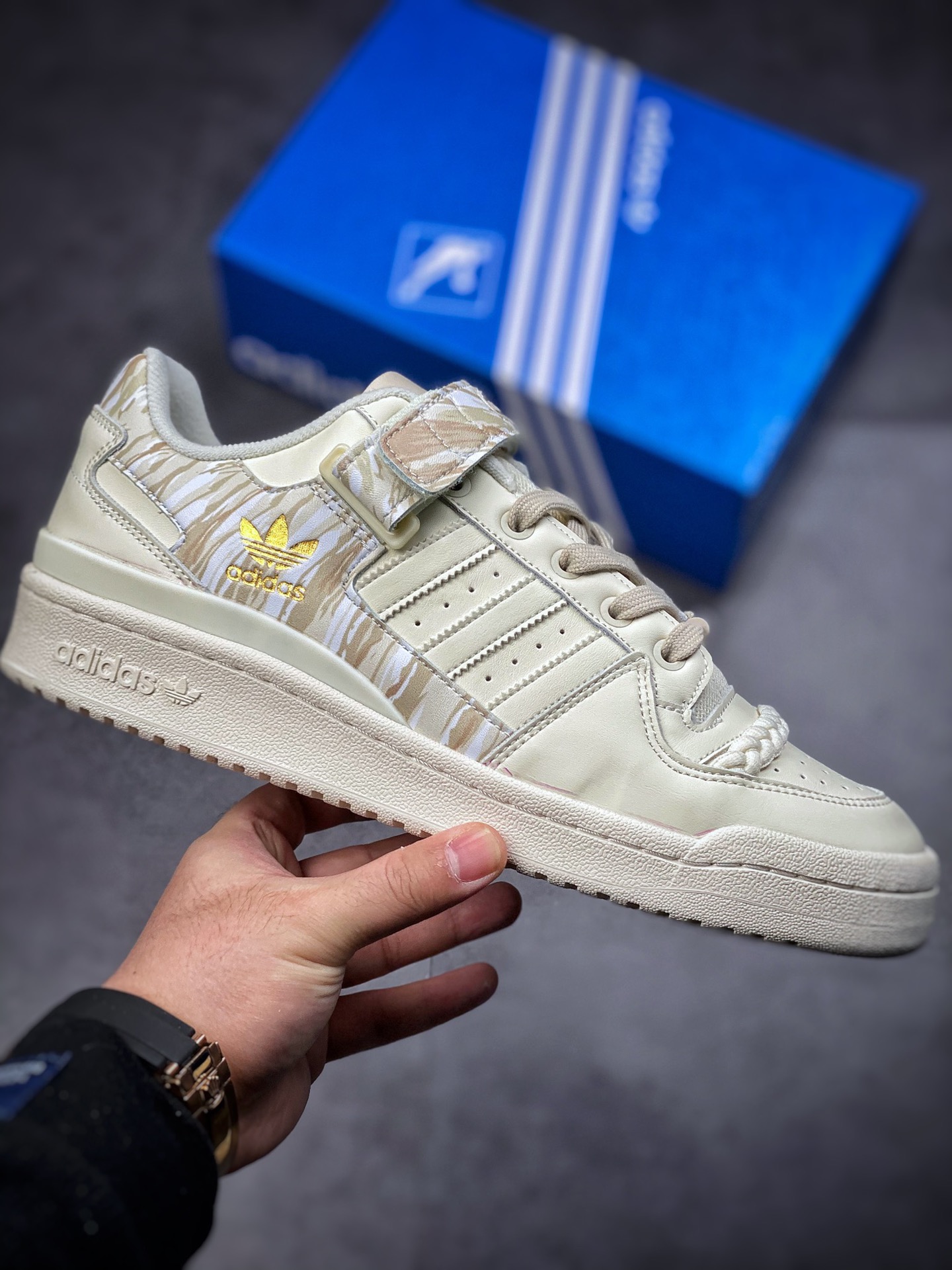 230  Adidas  Originals Forum Low 米黄迷彩 [原盒版] 纯原大厂出品GY6983