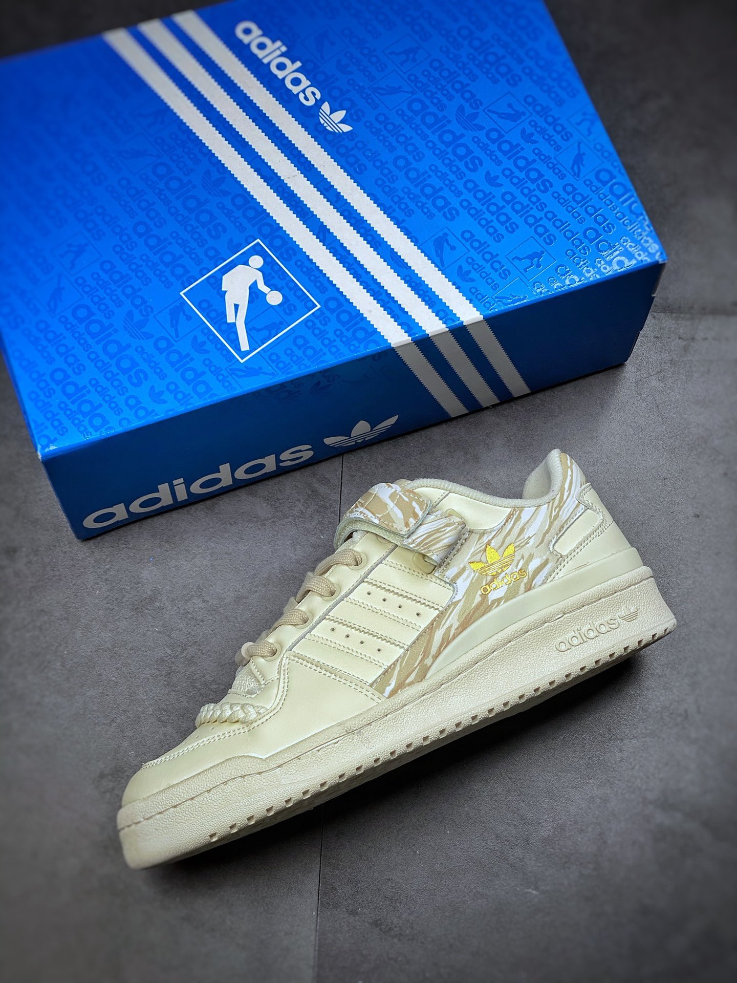 230  Adidas  Originals Forum Low 米黄迷彩 [原盒版] 纯原大厂出品GY6983
